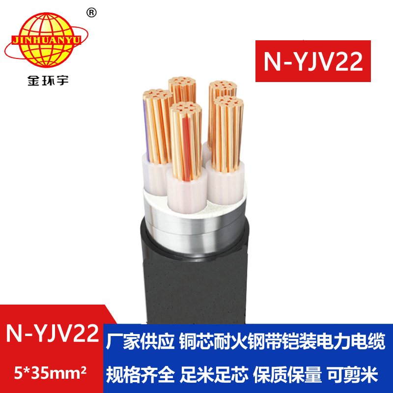 金環(huán)宇電線電纜 N-YJV22-5X35平方 耐火鎧裝低壓電纜